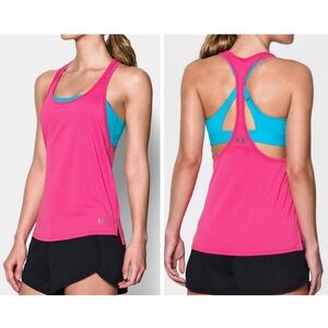 Under Armour Loose Workout Tank Top - Bright Pink - Size XS Womens